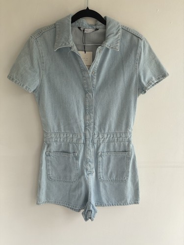 Zara women denim playsuit size - zara,