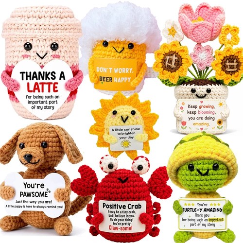 Positive energy crochet doll - positive,