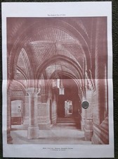 Antique Print Reading Berkshire Grammar School Vaulting Architecture 1894