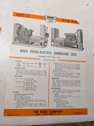 Buda diesel electric generator - buda,