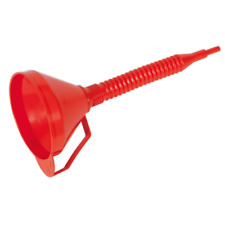 Sealey Funnel with Flexible Spout & Brass Filter - Medium, Ø160mm F16F