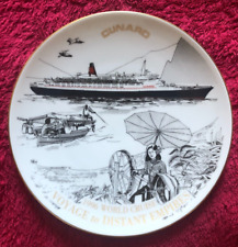 Cunard 1996 World Cruise Commemorative Plate - Ocean Liner Collectables