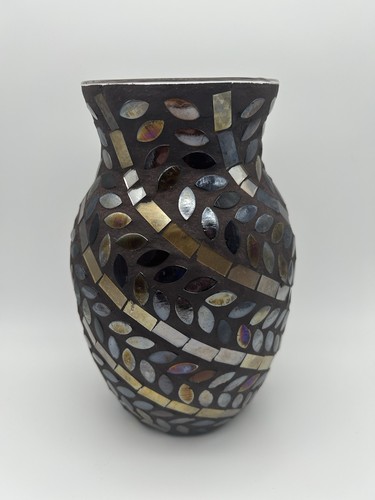 Mosaic vase with - with, inlaid