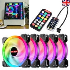 5 Pack Desktop RGB Fans PC