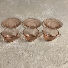 Pink Depression Glass Cup and