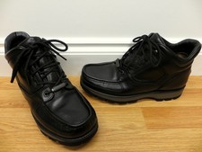 Rockport XCS Hydro Shield Black Leather Boots UK Size 7.5W Made In Portugal