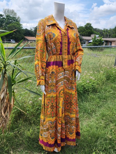 Vtg paisley palazzo jumpsuit - vtg,