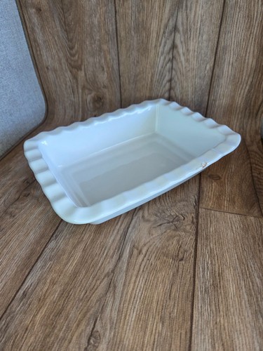 White stoneware rectangular - stoneware,