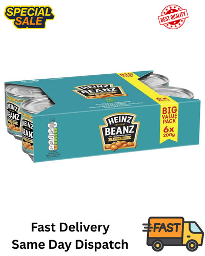 Heinz baked beans 6x200g - beans,