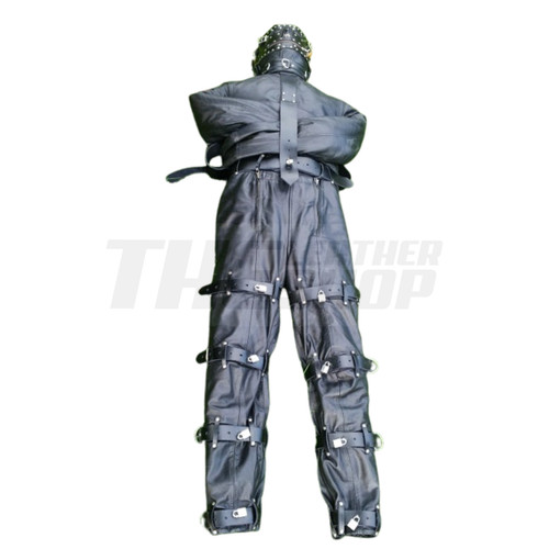 Leather straitjacket bondage - straitjacket,