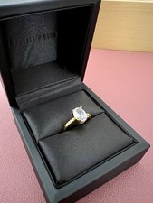 Oval Cut Diamond Ring Gold - Pave Side Stone 1.0ct US Size 6 UK Size L / L 1/2 