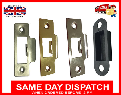 Door strike plate polished - door,