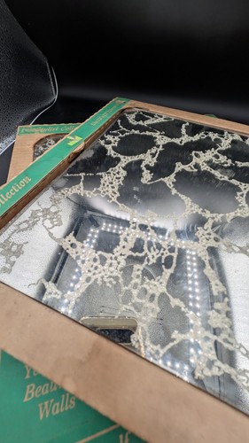 Vintage mirror wall - mirror, tiles