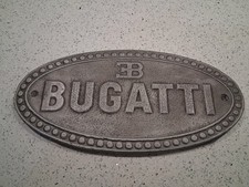 Bugatti Cast Aluminium Sign