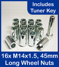 16x Tuner Wheel Nuts, M14 x