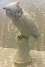 Rare Metzler & Ortloff  Porcelain Owl Statue