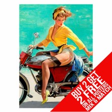 GIRL ON SCOOTER BB1 VINTAGE