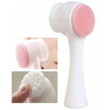 Manual Face Wash Brush Double Sided Facial Blackhead Cleansing Exfoliating Scrub