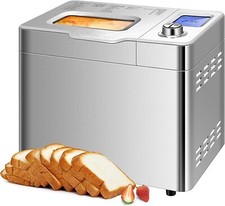 MEYKEY Bread Maker Machine for Home Baking – 25 Programmable Menus, Stainless...