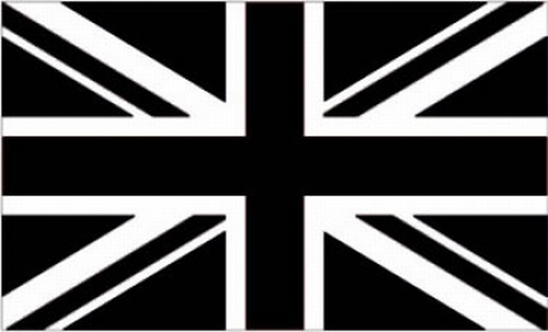 Black white union jack - jack, flag