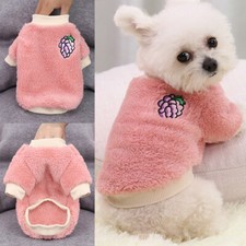 Pet Fleece Clothes Puppy Dog Warm Jumper Sweater Coat Small Yorkie Cat Winter