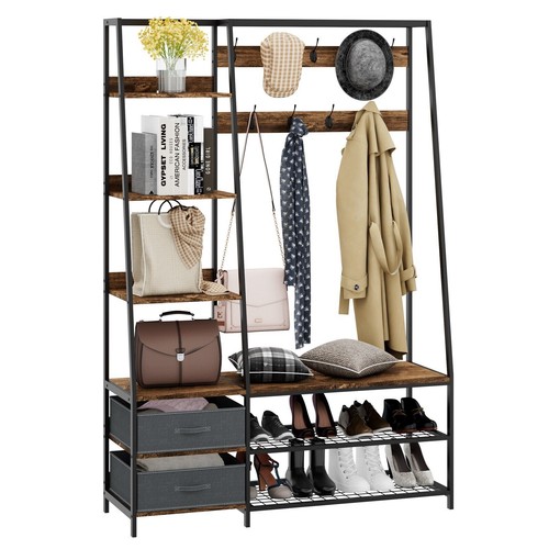 Gymax level coat rack - rack, with