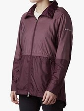 Columbia Large Isabella Lake Long Line Windbreaker Jacket NWOT