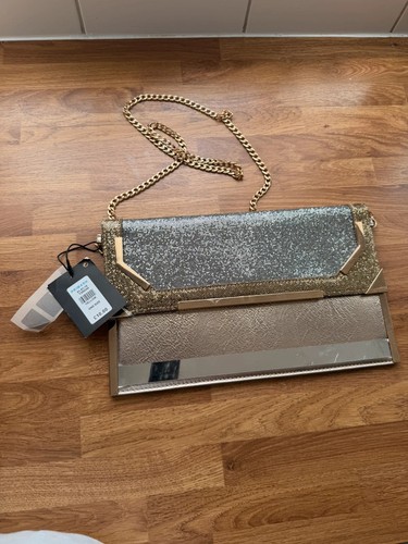 Primark gold glitter clutch - primark,