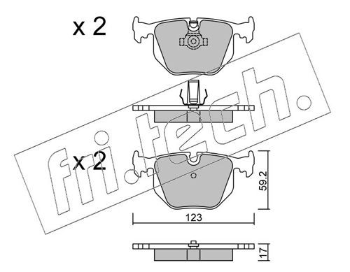 Brake pad set disc - brake,