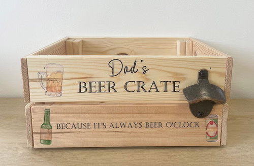 Personalised beer crate with - personalised,