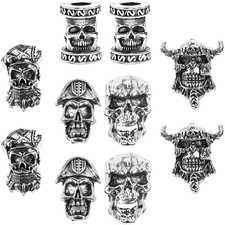 FRCOLOR Viking Hair Beads for Braids 10Pcs Beard Beads for Men Runes Beads Pirat