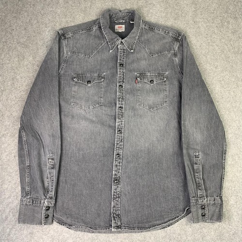 Levi shirt mens large grey - mens,