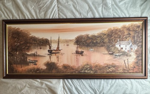 Large original signed oil - signed,
