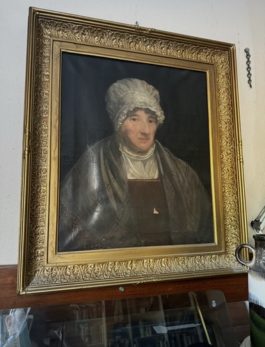 Large antique oil painting - antique,