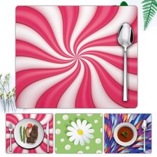 Printed leather placemats - printed,