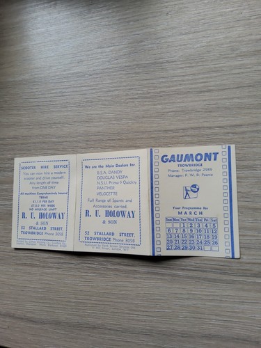 Cinema flyer booklet - cinema,