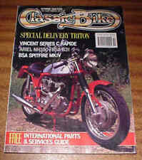 Classic Bike 10/89 Triton, BSA B31, A65S, Ariel NH350 Red Hunter, Vincent Rapide
