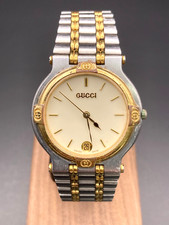 [Exc+5] Gucci 9000M Mens Vintage Watch Gold Dial Date Quartz Unisex Japan