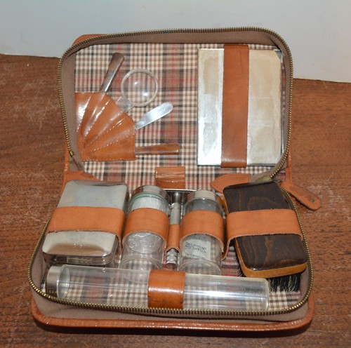 Vtg men leather shaving - vtg,