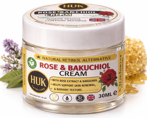 Rose bakuchiol cream natural - rose,