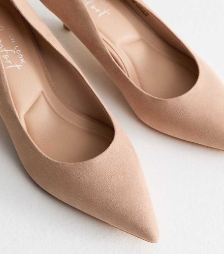 Mink faux suede kitten - suede, heel