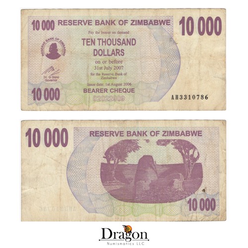 Zimbabwe 10000 dollars - 10000,