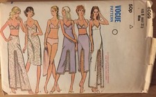 Vogue 8099 Petticoat Slips Bra Knickers Sewing Pattern Size 8 B31.5" Uncut RARE