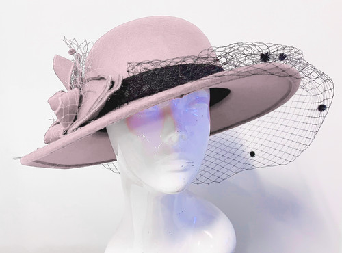 Large brim felt fedora - felt, formal