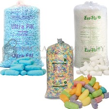 PACKING PEANUTS WHITE BLUE COLOURED ANY QTY BIODEGRADABLE LOOSE VOID FILL