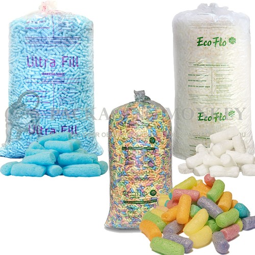 Packing peanuts white blue - white,