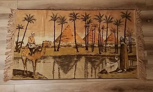 Vintage rug woven - rug, egyptian