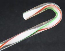 White green & red glass