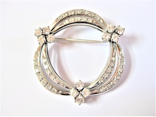 Brooch white gold - brooch,