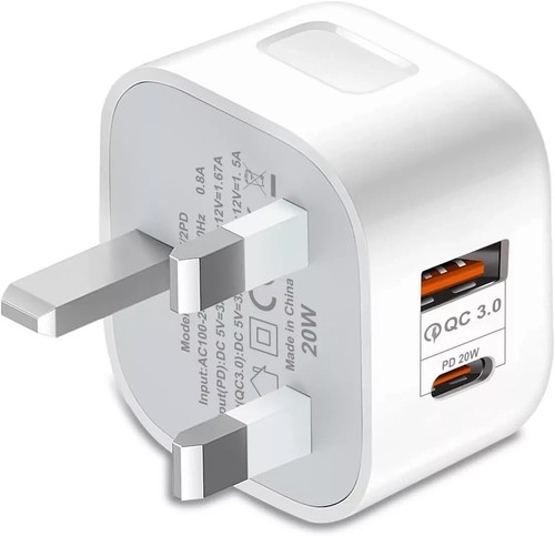 Fast 20w usb plug charger - usb, c